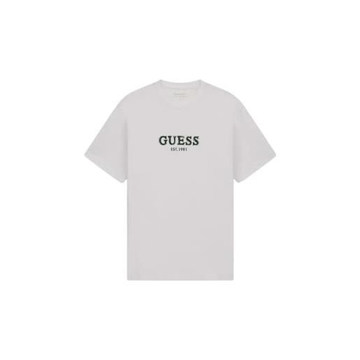 GUESS uomo t-shirt manica corta m6gi16k3032 cotone bianco l