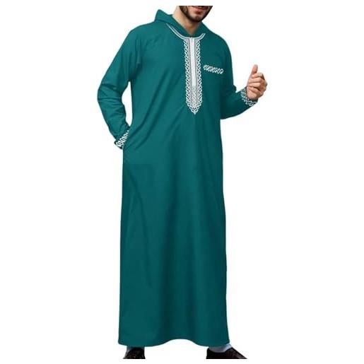 Generico uomo abito da preghiera islamico a maniche lunghe abaya musulmano lungo abiti eleganti casual ramadan eid vestiti per feste di pasqua carnevale per uomo comodo e morbido caftano