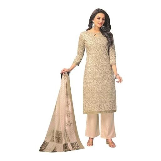 Ladyline tradizionale jaipuri cotone stampato salwar kameez vestito indiano pakistano casual etnico
