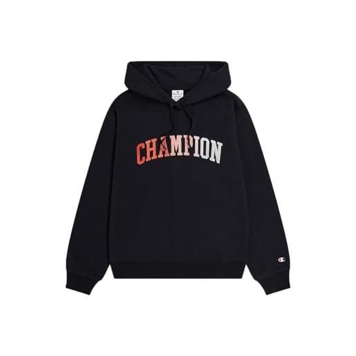 Champion legacy icons w - spring terry varsity logo felpa con cappuccio donna