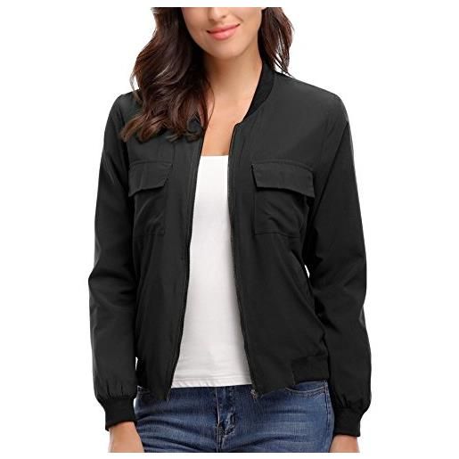 MISS MOLY bomber donna giacca con cerniera maniche lunghe bomber jacket