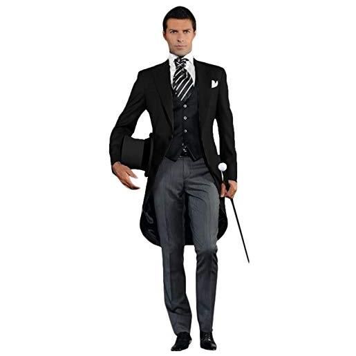 YZHEN uomo tuxedo one button tailcoat 3 pezzi abito da sposa