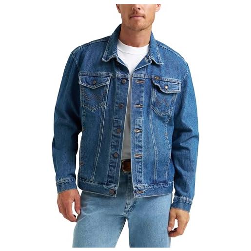 Wrangler rjk30ant giacca in denim sfoderata grande e alta. Uomo