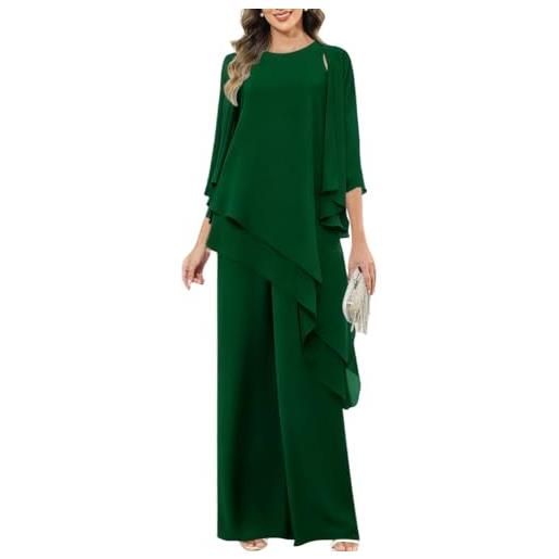 shownicer completo donna elegante tailleur donna eleganti tuta in chiffon 3 pezzi set curvy completo da cerimonia madre della sposa abiti taglia grande