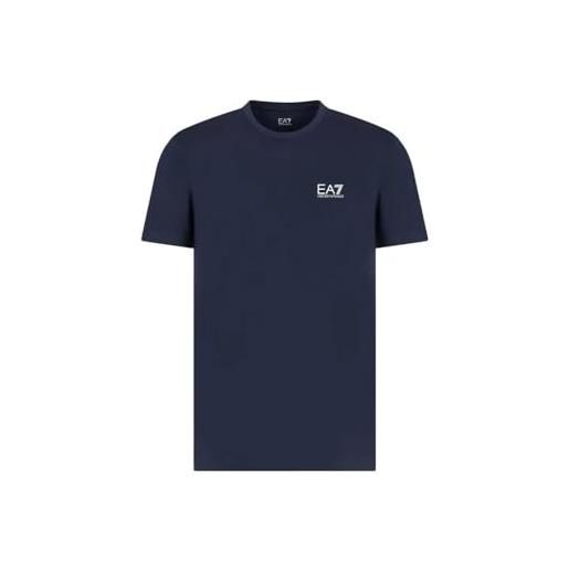 EA7 emporio armani t-shirt manica corta da uomo core identity in cotone pima, 8npt25 (it, testo, xxl, regular, regular, armani blue)