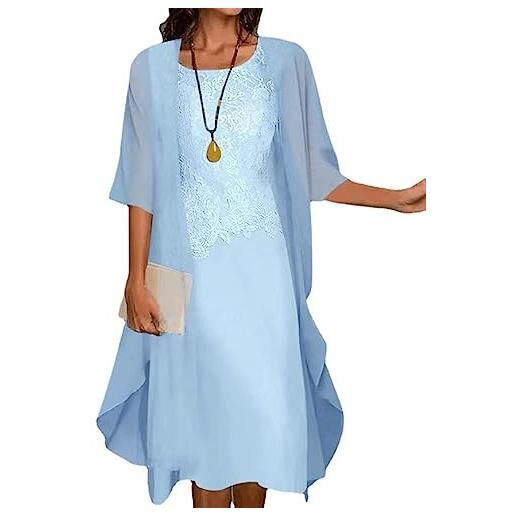 Costaric set di due pezzi maxi abito da donna in chiffon cardigan matrimonio ospite stampa floreale abiti midi