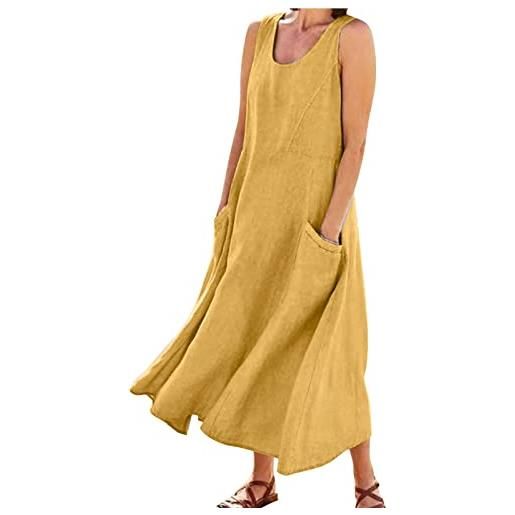 RYTEJFES abiti estivi donna vestiti estivi donna vestiti eleganti lunghi taglie forti vestito leggero curvy abito elegante estivo summer dresses for women primaverile cotone tubino abitino verano corto 2xl