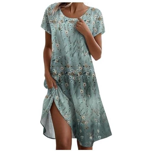 Generico abiti estivi donna vestiti estivi donna abito estivo da spiaggia chemisier freschi elegante corto lungo casual vestito cotone eleganti in viscosa lunga lino taglie forti corti xs curvy lunghi