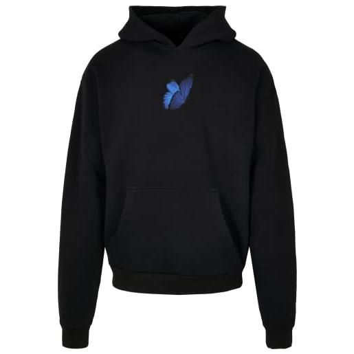 Mister Tee felpa con cappuccio unisex le papillon heavy oversize, nero, s plus