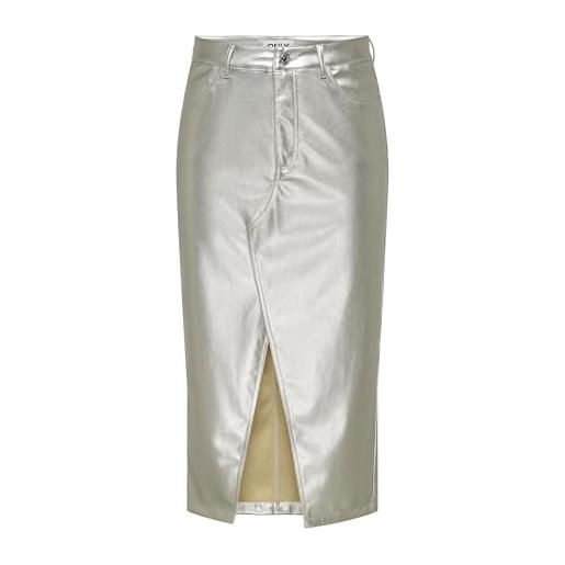 ONLY gonna femminile in similpelle onllola-elyna, argento, xs