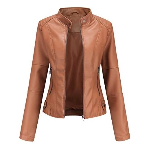 Peuignao giacca similpelle donna giubbotto ecopelle giubbino ecopelle donna giacca biker jacket donna giubbotto similpelle faux leather jacket donna giacche ecopelle giacca bikers finta pelle donna curvy