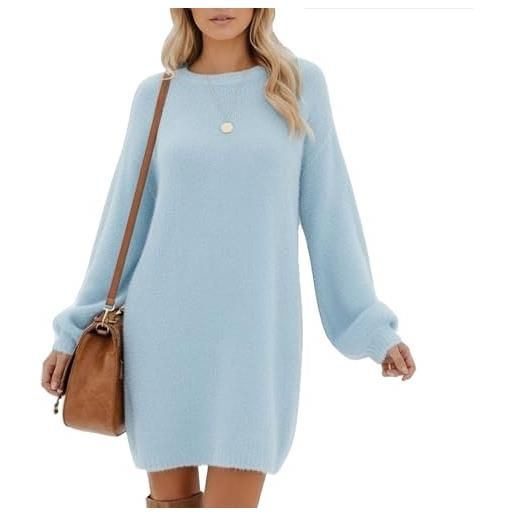 Neteson vestito a maglia da donna abito maglione a maniche lunghe oversize