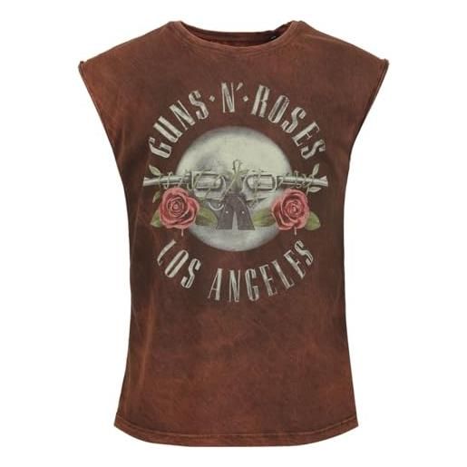 Guns N' Roses los angeles uomo canotta ruggine 100% cotone regular