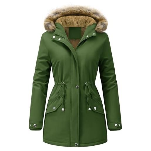 Vijamiy parka donna scaldino cappotto invernale con cappuccio antivento e caldo giacche lunga cappotti elegante con pelliccia outdoor cappotti
