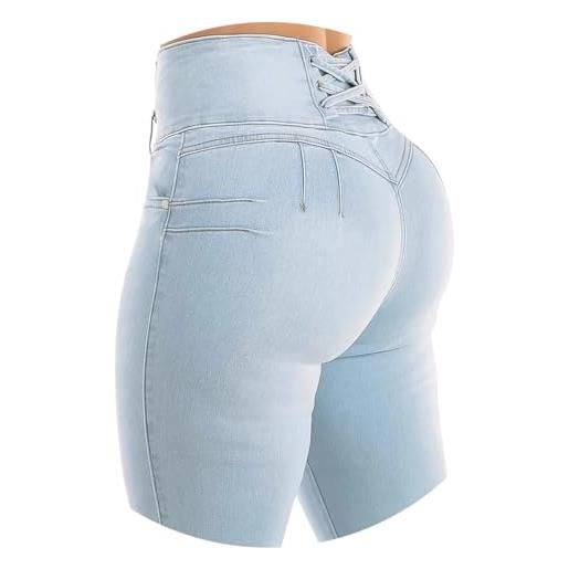 ORANDESIGNE jeggings donna slim leggins stile jeans elasticizzati vita alta push up pantaloni elastici