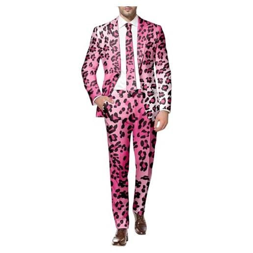 Generic vestito suit abito da uomo verde abbigliamento da festa blazer di affari abito stampa leopardo latte zebra per uomo for bar blazer smoking