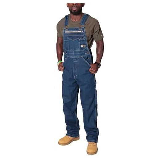 XUSAI salopette denim bib overall moda relaxed fit robusto jeans overall regolabile lavoro bib jumpsuit