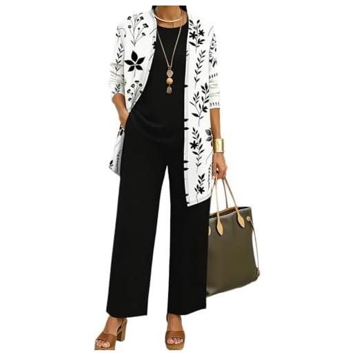 shownicer completo donna elegante tailleur 3 pezzi set completi di pantaloni casual completo da cerimonia set per business e matrimoni