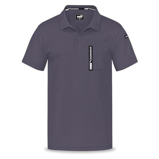 PUMA workwear advanced collection - polo da uomo a maniche corte, tasca sul petto e scomparto utility sulla spalla, tessuto resistente e traspirante, per artigianato e logistica