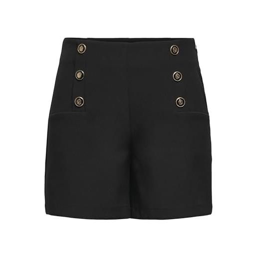 ONLY onlelly life hw button shorts cc tlr pantaloncini, nero, 42 donna