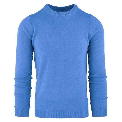 Cashmere Zone-girocollo maglione uomo pullover invernale manica lunga invernale caldo in 5% cashmere 25% lana, 30% viscosa e 40% poliamide