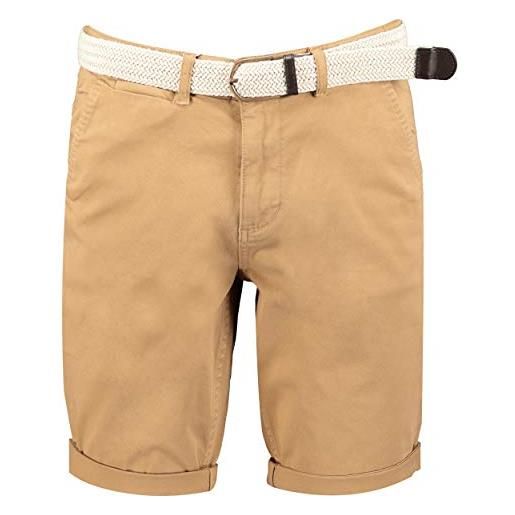 Geographical Norway geo norway plageo men - bermuda chino da uomo con cintura pantaloncini corti grandi tasche in cotone taglia regolabile estivo