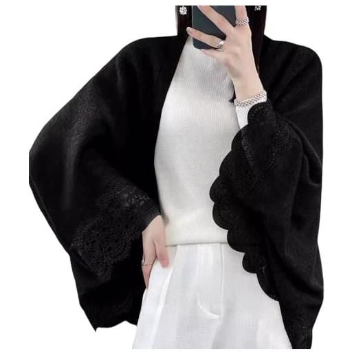 LIUYUYOUGO coprispalle donna elegante, scialli e stole in pashmina di lana per donna cardigan con poncho lavorato a maglia maglione elegante sciarpa in morbido cashmere con maniche maglione da donna