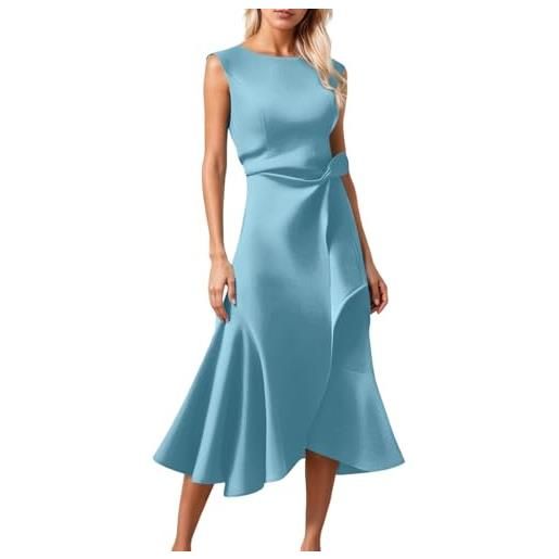 Generico abiti da cerimonia donna lunghi eleganti vestito abito rosso sera curvy schiena scoperta vestiti matrimonio elegante lungo damigella d'onore giallo verde smeraldo madre sposa xl tulle prom seta nero