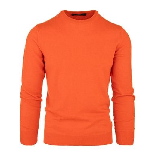 Cashmere Zone-girocollo maglione uomo pullover invernale manica lunga invernale caldo in 5% cashmere 25% lana, 30% viscosa e 40% poliamide
