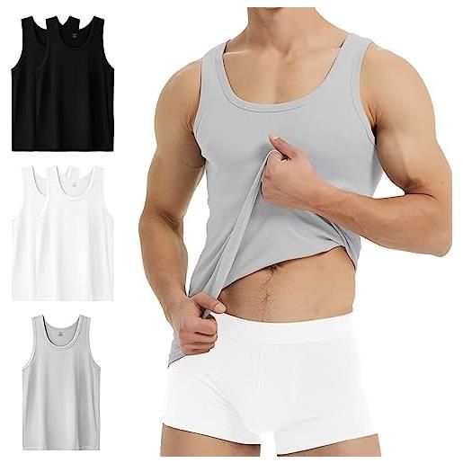 YouShow canottiera uomo 5 pezzi 100% cotone canotta uomo