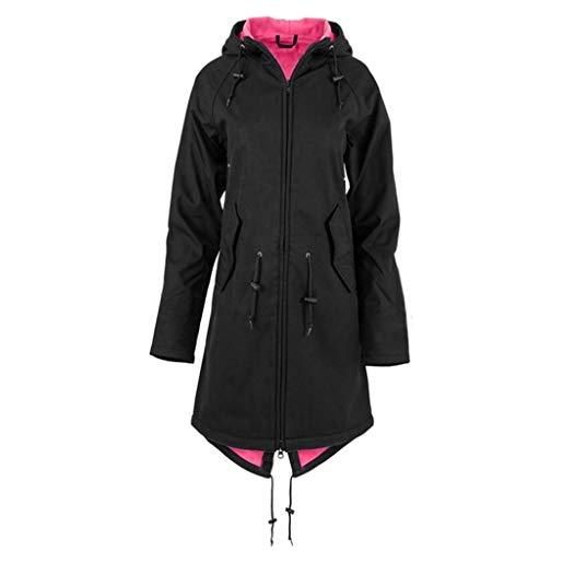 Generisch parka antipioggia da donna, foderata, giacca invernale calda, impermeabile, per le mezze stagioni, autunno, inverno, giacca softshell durevole, con cappuccio, per le mezze stagioni, per le