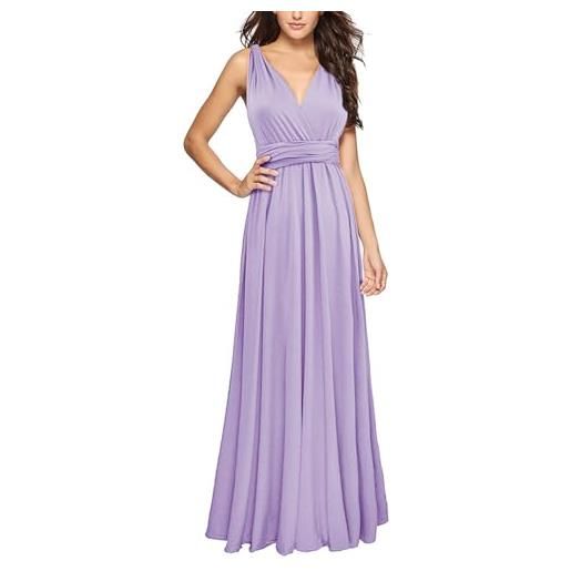 Uwdiohq abito avvolgente abiti lunghi multiuso convertibili abiti per damigelle abiti per invitati a matrimoni per donne s xl abiti da colorati abito svasato cerimonia abiti neri donna estate