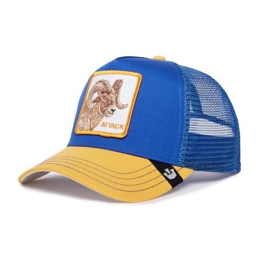 Goorin Bros. ram fan the attack ram ariete blu giallo berretto da camionista regolabile