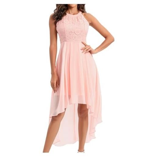 Generico vestito cerimonia donna abiti da cerimonia donna lunghi eleganti abito lungo raso elegante verde salvia chiffon bianco vestiti sera a fiori giallo sposa curvy ragazza damigella con gonna ampia xs