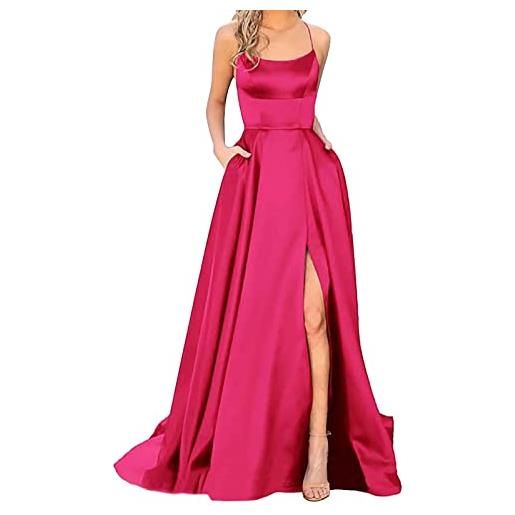 Uwdiohq donna abito fine 1800 donna abito sportivo ragazza vestiti floreali donna cerimonia vestiti donna estivi elegante abiti da cerimonia donna fucsia