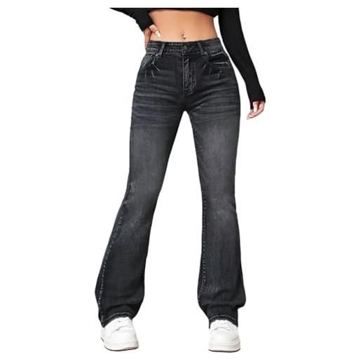 Yegirlzs jeans a zampa donna flared jeans vita alta estivi pantaloni a zampa elasticizzati bootcut denim pantaloni