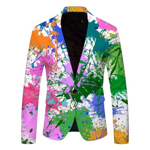 Generic vestito suit abito uomo nero estate uomo giacca casuale stampa for matrimonio blazer smoking