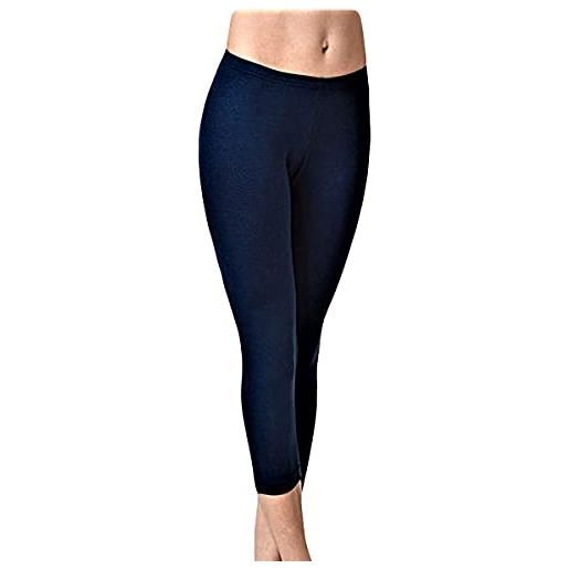 JADEA 2 leggings pantacollant capri donna 4266 morbido cotone elasticizzato, blu, xl