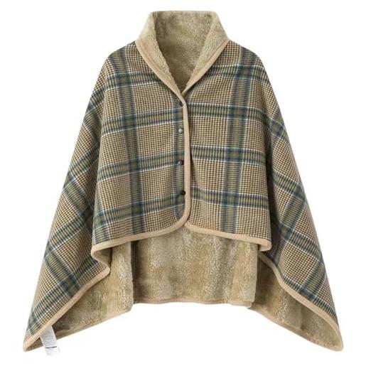 WINKEEY poncho delle donne, mantello caldo invernale, maglia cape cardigan per le donne, wrap open front cape, coperta calda invernale, coperta in pile spessa
