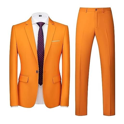 Meaunzyl abiti uomo eleganti 2 pezzi completo da uomo regular fit wedding vestito tinta unita con un bottone giacca gilet pantaloni abito da sposa classici per matrimoni, feste, balli studenteschi