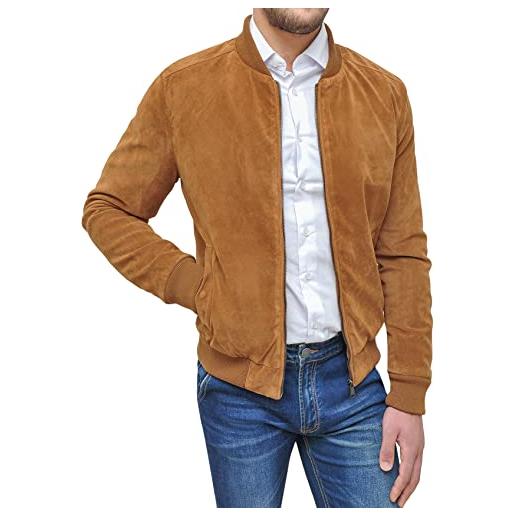 Evoga cappotto uomo class scamosciato invernale (s, beige cammello)