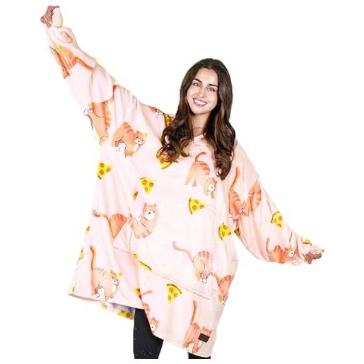 Catalonia Classy coperta indossabile uomo donna, vestito da casa invernale donna, pigiama intero invernale, felpa animali adulti, poncho pile hoodies, regalo per adolescenti, fidanzata, moglie