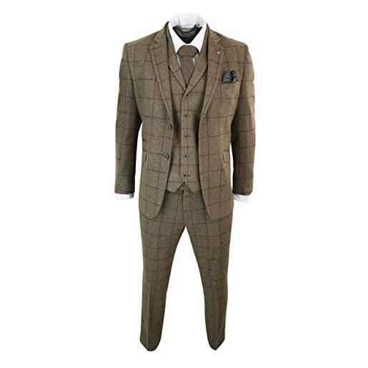 Yaflonjaa yzhen uomo pantaloni gilet con risvolto con risvolto scozzese