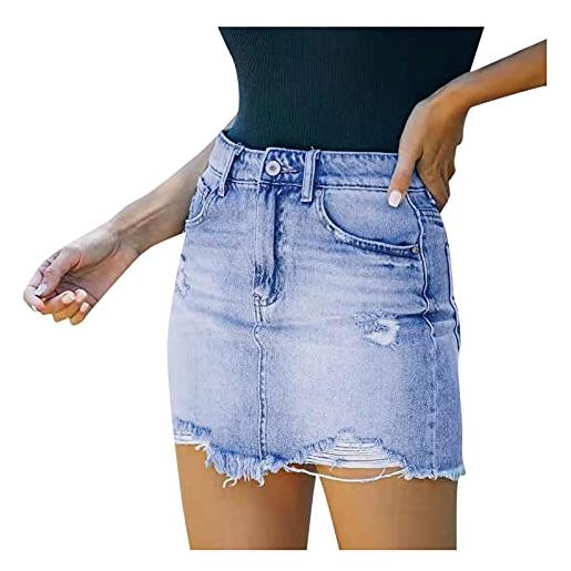 Topgrowth Vestito gonna jeans topgrowth donna gonna aderente in denim a vita alta bodycon gonna corta angosciata aderente minigonna gonna a matita