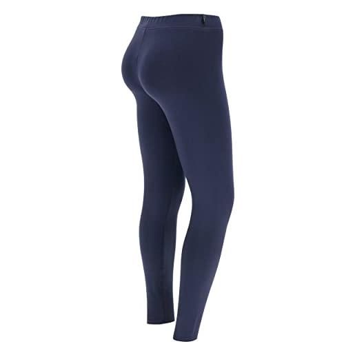 FREDDY - leggings regular con stampa fantasia floreale, blu, large