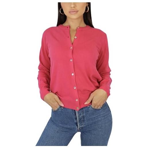 Win's gilet in cashmere per donna - fatto in italia, rosa, xl
