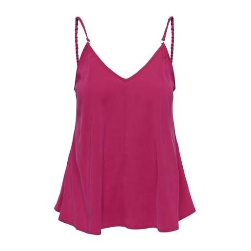 Only onlmadeli oaklyn strap top wvn, sangria, l donna