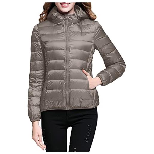 Generico piumino donna 100 grammi giubbotto caldo comodo trapuntato cappotto con cappuccio piumino donna leggero cappotto piumino donna invernale piumini donna taglie forti giacche da donna