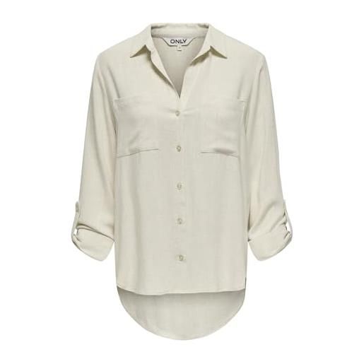 ONLY onlyasmin asmin-siesta ls linen bl shirt pnt, raggio di luna, l donna