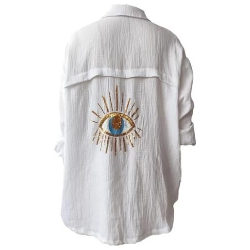 Goolecrimp camicia oversize classica da donna a maniche lunghe giacca da viaggio primavera estate bavero camicia lunga alla moda in cotone e lino giacca casual primaverile